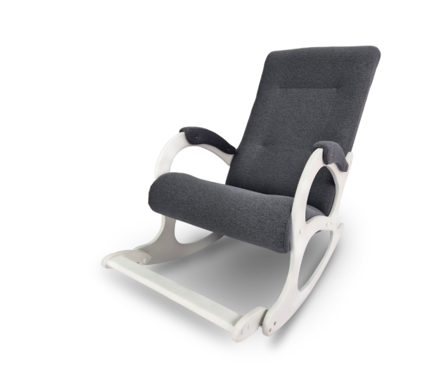 Кресло-качалка Бастион 2 Memory 15 с белыми ногами, максимальная нагрузка 150 кг.